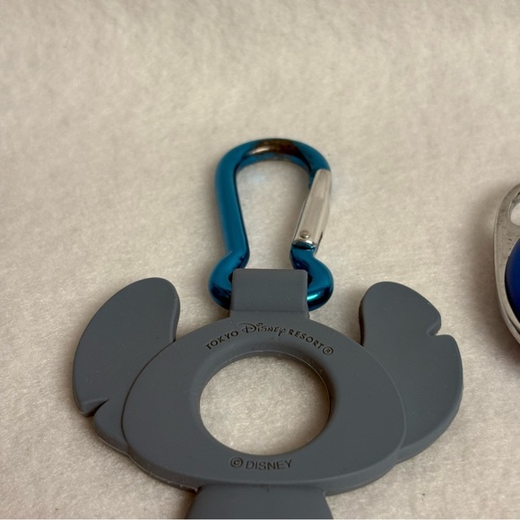 Set of 2 STITCH Water Bottle Holder Keychain Carabiner Blue TDR Japan Disney - Picture 6 of 14